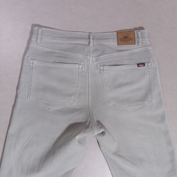 Faherty Stretch Terry 5-Pocket Iron Gray Casual Cotton Pants Jeans Men's 30x31 - Picture 6 of 7